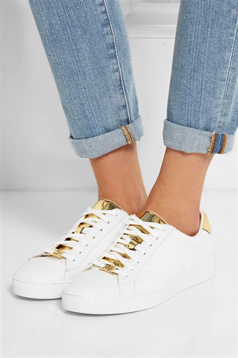 michael kors irving white|Michael Michael Kors Irving Embellished Mesh Sneakers Optic .